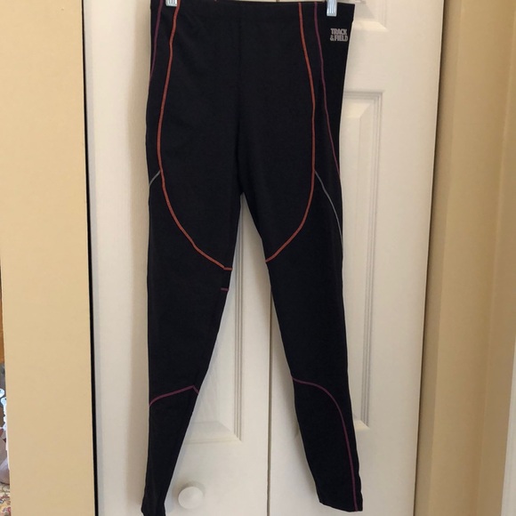Track & Field Classic High waist, Color block stitched on black stretch joggers - Picture 2 of 7
